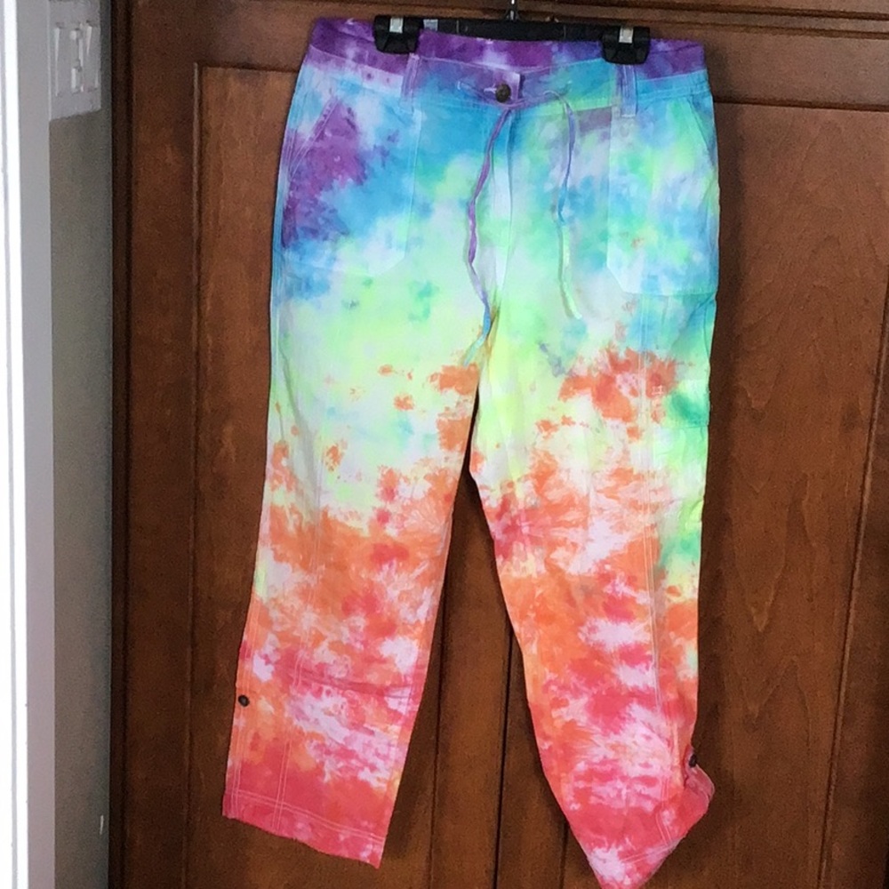 Capri pants, Hand Dyed